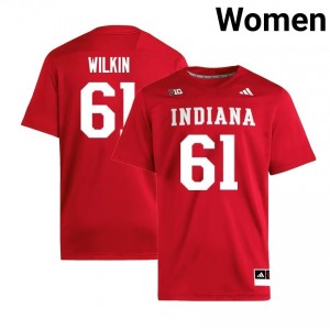 Authentic Baylor Wilkin Jersey | #61 Crimson IU Hoosiers Women Foottball Stitched & Licensed 54838932