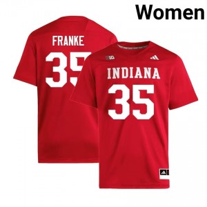 Brendan Franke #35 Jersey | Indiana Hoosiers Women Crimson Premium Embroidered Player Foottball 74750339