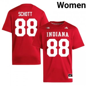 IU #88 Brock Schott Game-Day Jersey | Women Crimson High School Football Premium Embroidered 73100446