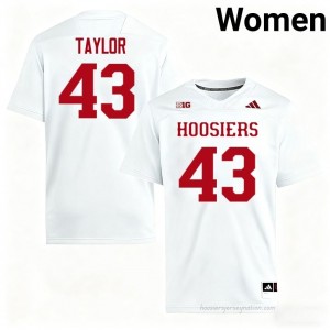 IU #43 Bryce Taylor Game-Day Jersey | Women White University Foottball Premium Embroidered 96872103