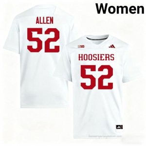 IU #52 Clayton Allen Game-Day Jersey | Women White NCAA Foottball Premium Embroidered 66803251