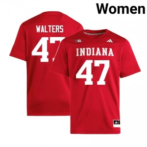 Finn Walters #47 Jersey | Indiana Hoosiers Women Crimson Premium Embroidered University Foottball 74435244