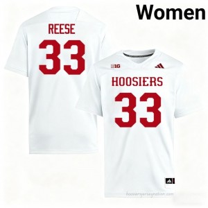 IU #33 Garrett Reese Game-Day Jersey | Women White High School Foottball Premium Embroidered 86788355