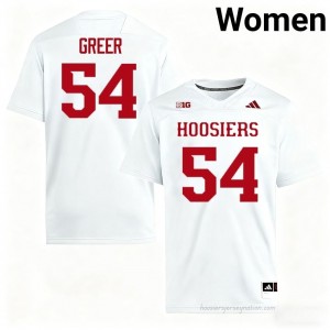 IU #54 Jack Greer Game-Day Jersey | Women White NCAA Foottball Premium Embroidered 10486698