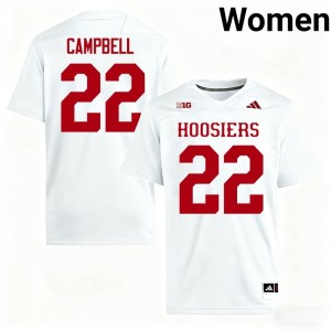 Authentic Jayreon Campbell Jersey | #22 White IU Hoosiers Women Football Stitched & Licensed 10726008