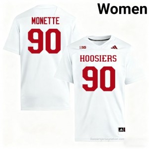 IU #90 J'mari Monette Game-Day Jersey | Women White College Foottball Premium Embroidered 31597425