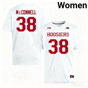 IU #38 Kaden McConnell Game-Day Jersey | Women White High School Foottball Premium Embroidered 99292001