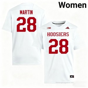 #28 Khobie Martin Hoosiers Jersey | Women White University Stitched Foottball Collection 68225305