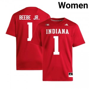 Lee Beebe Jr. #1 Jersey | Indiana Hoosiers Women Crimson Premium Embroidered College Foottball 45064743