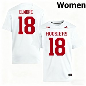 Parker Elmore #18 Jersey | Indiana Hoosiers Women White Premium Embroidered Player Football 42152597