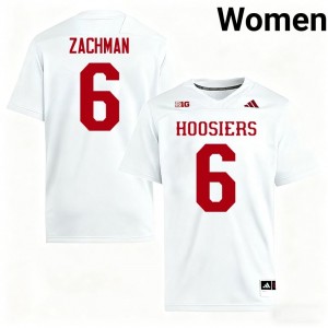 Preston Zachman #6 Jersey | Indiana Hoosiers Women White Premium Embroidered High School Football 69472557