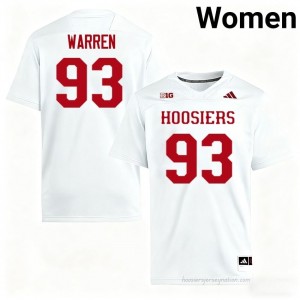 #93 Quinn Warren Hoosiers Jersey | Women White NCAA Stitched Foottball Collection 86101096