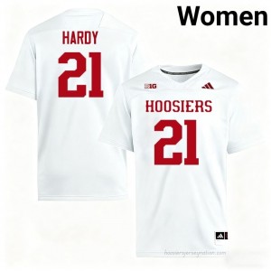 #21 Rolijah Hardy Hoosiers Jersey | Women White Player Stitched Foottball Collection 71719176
