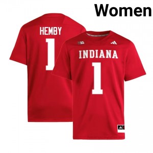 Roman Hemby #1 Jersey | Indiana Hoosiers Women Crimson Premium Embroidered University Foottball 93108132