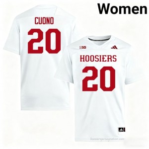 IU #20 Sean Cuono Game-Day Jersey | Women White High School Foottball Premium Embroidered 14089951