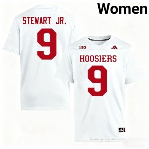 #9 Seaonta Stewart Jr. Hoosiers Jersey | Women White University Stitched Foottball Collection 45985432