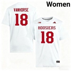IU #18 Solomon Vanhorse Game-Day Jersey | Women White Player Foottball Premium Embroidered 15832856