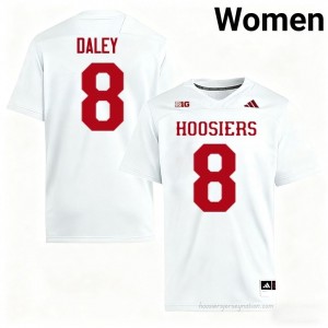 #8 Stephen Daley Hoosiers Jersey | Women White NCAA Stitched Foottball Collection 76382342