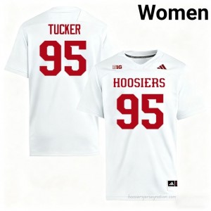 #95 Tyrique Tucker Hoosiers Jersey | Women White NCAA Stitched Foottball Collection 91397205