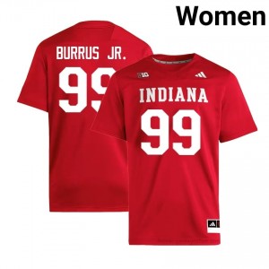 Authentic Tyrone Burrus Jr. Jersey | #99 Crimson IU Hoosiers Women Foottball Stitched & Licensed 44702606