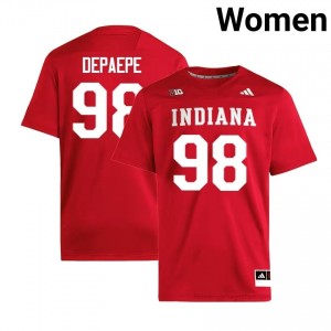 William Depaepe #98 Jersey | Indiana Hoosiers Women Crimson Premium Embroidered University Foottball 20132925