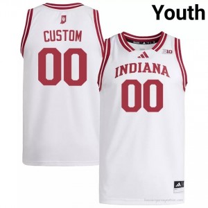 Authentic Custom Jersey | #00 White IU Hoosiers Youth Basketball Stitched & Licensed 30765661