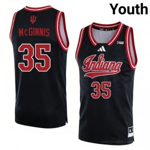 Authentic George McGinnis Jersey | #35 Black IU Hoosiers Youth Basketball Stitched & Licensed 93164149