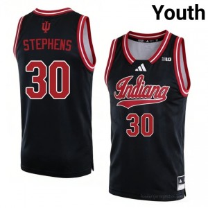 #30 Ian Stephens Hoosiers Jersey | Youth Black College Stitched Basketball Collection 82002180