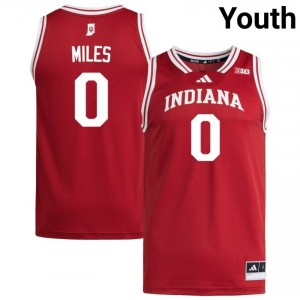 Jasai Miles #0 Jersey | Indiana Hoosiers Youth Crimson Premium Embroidered High School Basketball 18158985