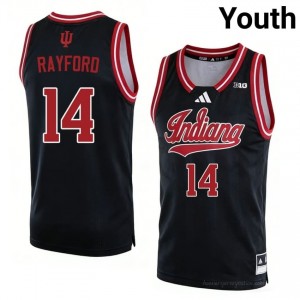 Authentic Jordan Rayford Jersey | #14 Black IU Hoosiers Youth Basketball Stitched & Licensed 87420963