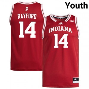 Jordan Rayford #14 Jersey | Indiana Hoosiers Youth Crimson Premium Embroidered College Basketball 59924395