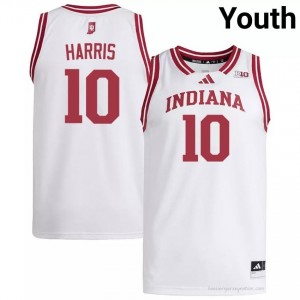 Josh Harris #10 Jersey | Indiana Hoosiers Youth White Premium Embroidered NCAA Basketball 70694155
