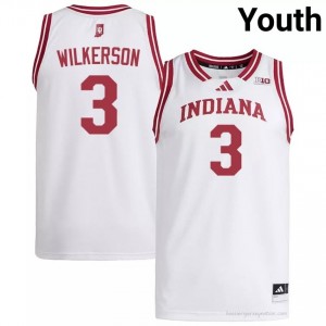 IU #3 Lamar Wilkerson Game-Day Jersey | Youth White College Basketball Premium Embroidered 92037858
