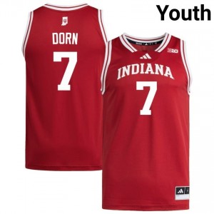 #7 Nick Dorn Hoosiers Jersey | Youth Crimson Player Stitched Basketball Collection 26793844