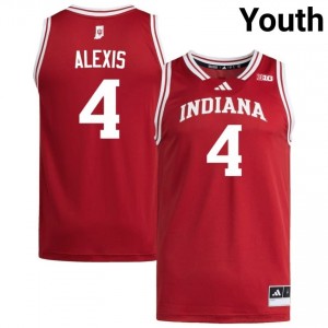 #4 Sam Alexis Hoosiers Jersey | Youth Crimson NCAA Stitched Basketball Collection 72218118