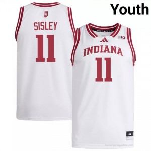 #11 Trent Sisley Hoosiers Jersey | Youth White College Stitched Basketball Collection 55124067