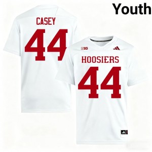 Aaron Casey #44 Jersey | Indiana Hoosiers Youth White Premium Embroidered College Football 69533243
