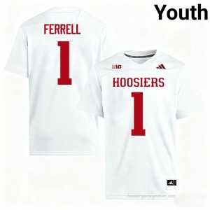 #1 Amare Ferrell Hoosiers Jersey | Youth White NCAA Stitched Foottball Collection 29295670