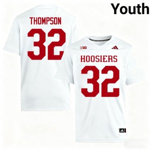 Authentic Anthony Thompson Jersey | #32 White IU Hoosiers Youth Football Stitched & Licensed 19355325