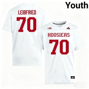 IU #70 Austin Leibfried Game-Day Jersey | Youth White NCAA Foottball Premium Embroidered 85804300