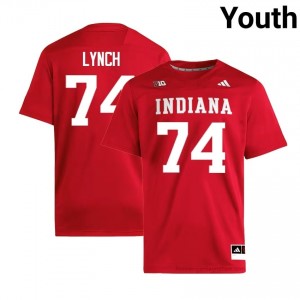 Bray Lynch #74 Jersey | Indiana Hoosiers Youth Crimson Premium Embroidered Player Foottball 52055195
