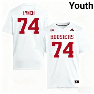 #74 Bray Lynch Hoosiers Jersey | Youth White High School Stitched Foottball Collection 32009233