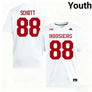 Brock Schott #88 Jersey | Indiana Hoosiers Youth White Premium Embroidered University Football 60558631
