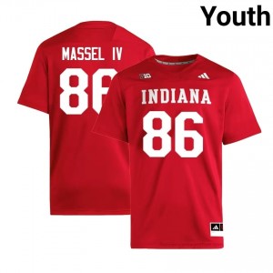 Bruno Massel IV #86 Jersey | Indiana Hoosiers Youth Crimson Premium Embroidered College Foottball 74896911