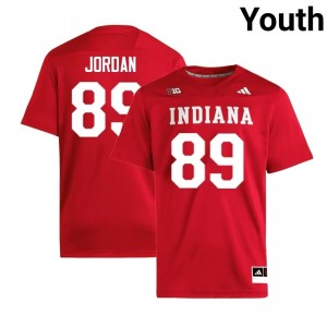 Authentic Camden Jordan Jersey | #89 Crimson IU Hoosiers Youth Foottball Stitched & Licensed 71444433