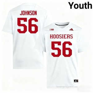 IU #56 Chance Johnson Game-Day Jersey | Youth White Player Foottball Premium Embroidered 65563095