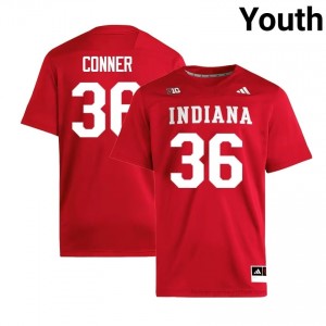 Authentic Clay Conner Jersey | #36 Crimson IU Hoosiers Youth Foottball Stitched & Licensed 50624702