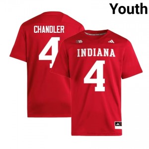 Davion Chandler #4 Jersey | Indiana Hoosiers Youth Crimson Premium Embroidered High School Foottball 31733528