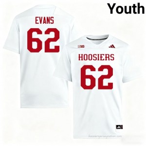 IU #62 Drew Evans Game-Day Jersey | Youth White High School Foottball Premium Embroidered 29756645