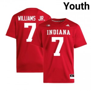 Authentic E.J. Williams Jr. Jersey | #7 Crimson IU Hoosiers Youth Foottball Stitched & Licensed 44927067